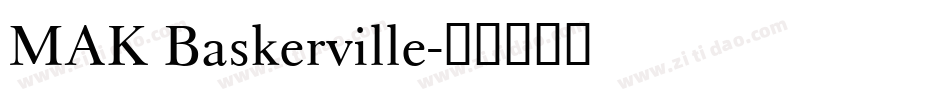 MAK Baskerville字体转换